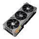 TUF Gaming GeForce RTX 4080 SUPER graphics card highlighting the axial-tech fans and ARGB element