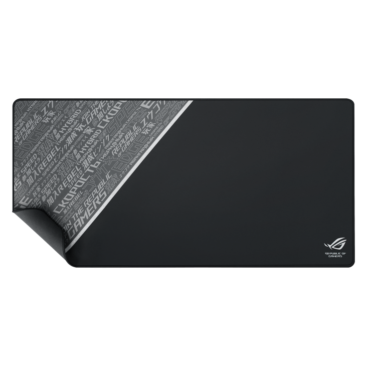 ROG Sheath BLK LTD left side of the mouse pad rolled in