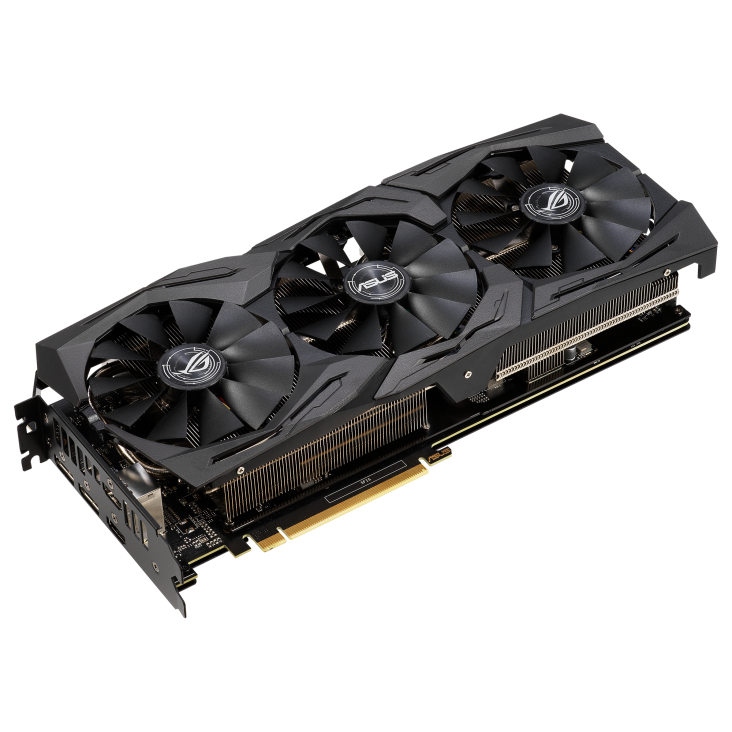 ROG-STRIX-RTX2060-6G-GAMING graphics card, front angled view
