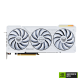 TUF Gaming GeForce RTX 4070 Ti SUPER white graphics card, front view with NVIDIA logo