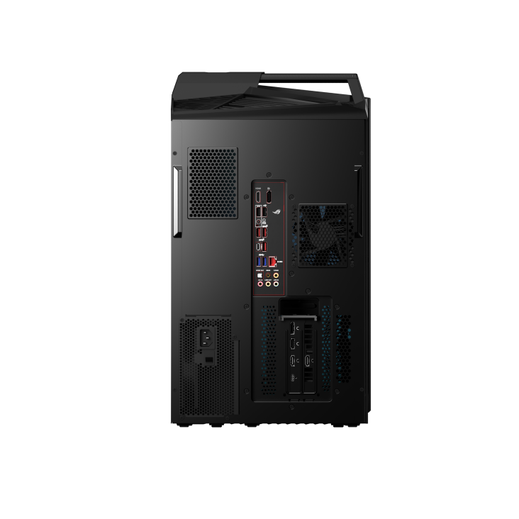 The back view of the ROG Strix GT35 desktop
