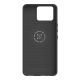 A black RhinoShield SolidSuit Case (standard) angled view from back, seeing the magnetic ring
