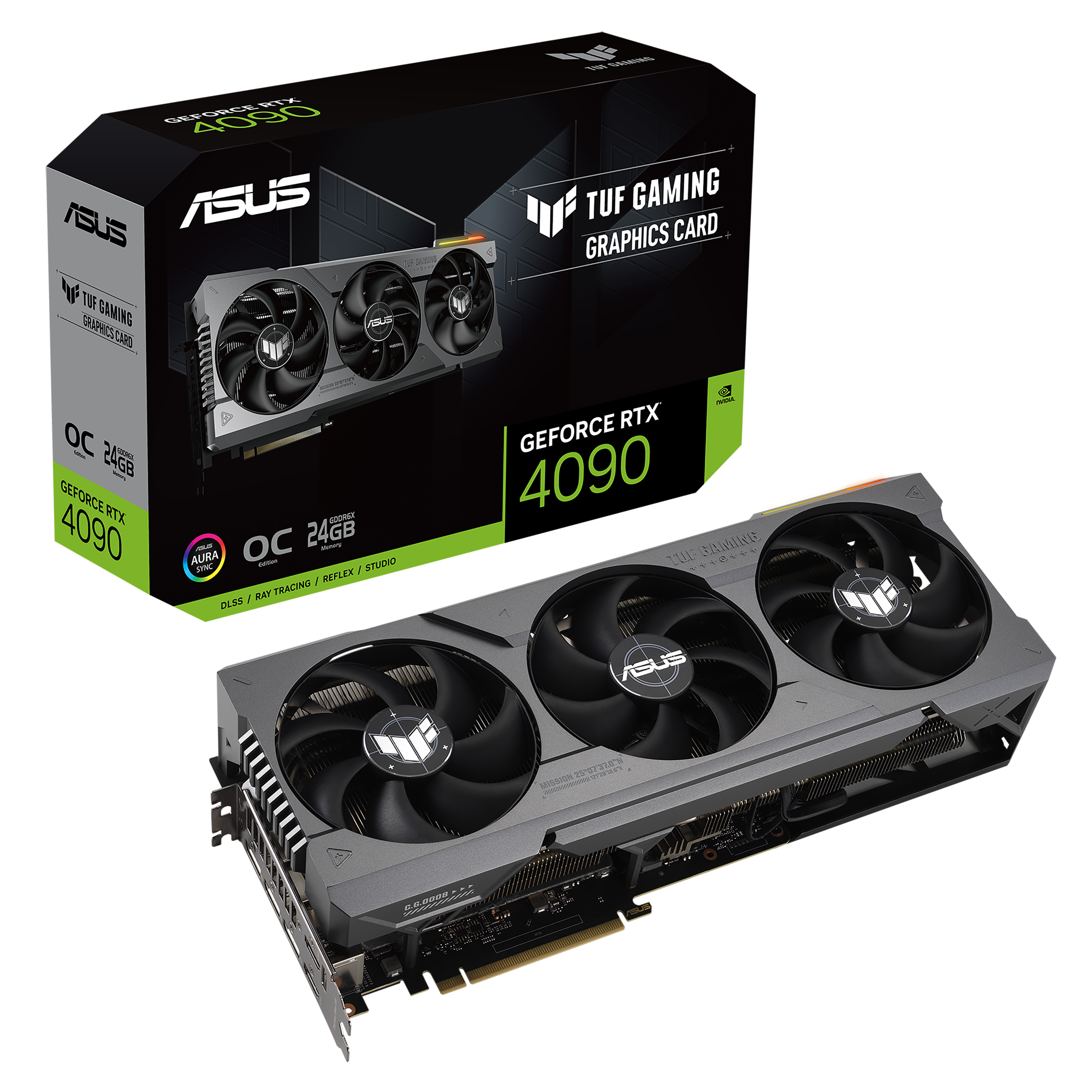 ASUS TUF GeForce RTX(R) 4090 OCエディション ゲーミンググラフィックカード (PCIe 4.0、24GB  GDDR6X、HDMI 2.1a、DisplayPort 1.4a) TUF-RTX4090-O24G-GAMING 