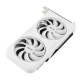 ASUS Dual GeForce RTX 3060 Ti White OC Edition 8GB GDDR6X graphics card, showcasing the fans