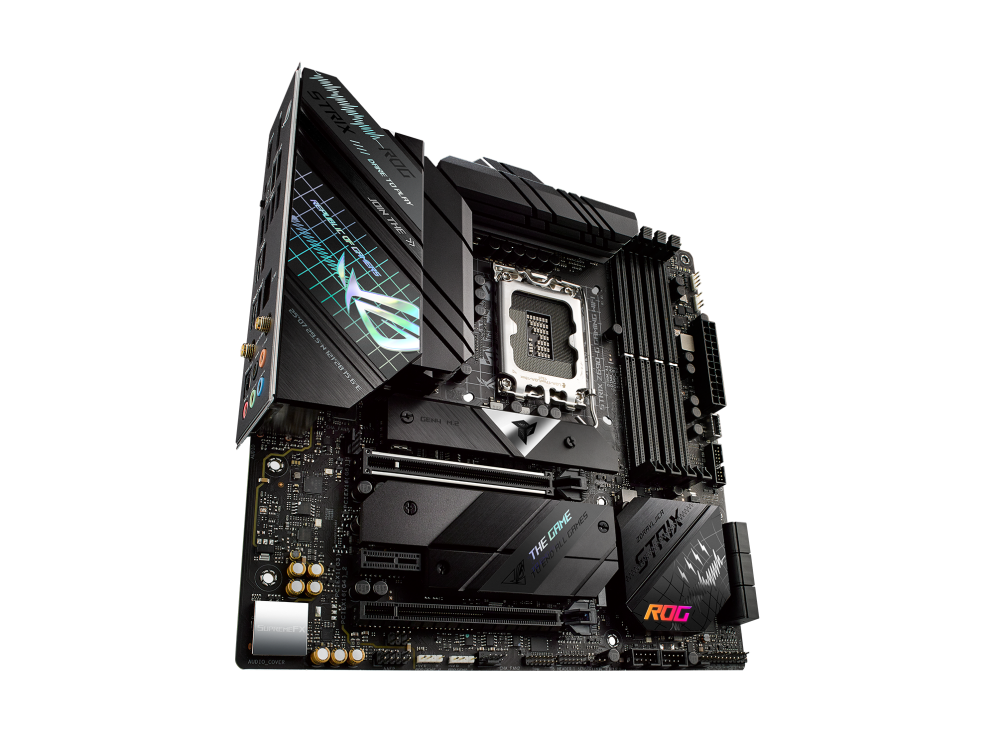 ROG STRIX Z690-G GAMING WIFI angled view from left