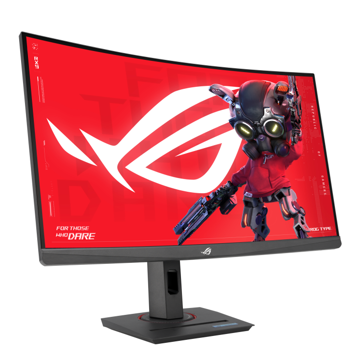 ROG Strix XG27WCS, front view, to the right