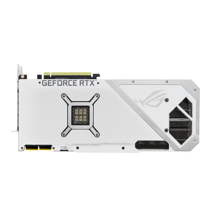 ROG-STRIX-RTX3090-24G-WHITE graphics card, rear view