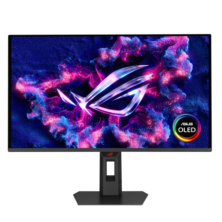 ROG Strix OLED XG27AQDPG front view with OLED logo