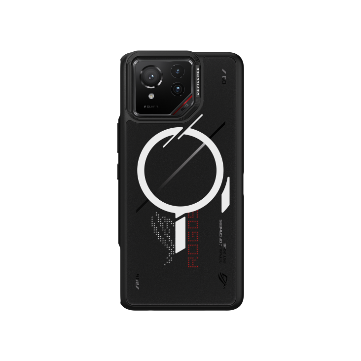 DEVILCASE Guardian – Mag with a ROG Phone 9 Pro angled view from