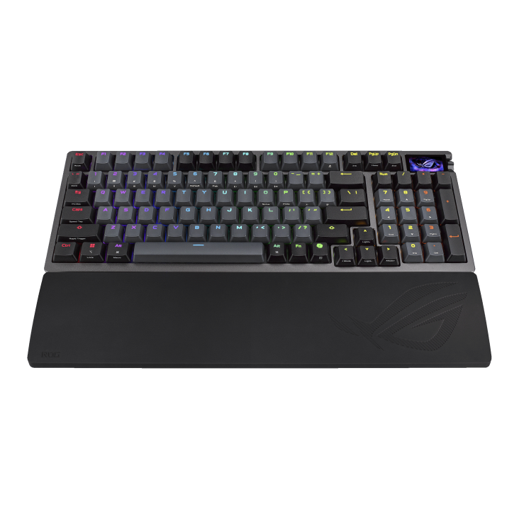 Black ROG Azoth 96 HE front slant view
