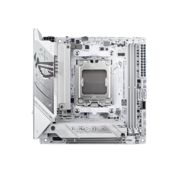 ROG Strix B850-I Gaming WiFi7 W front view