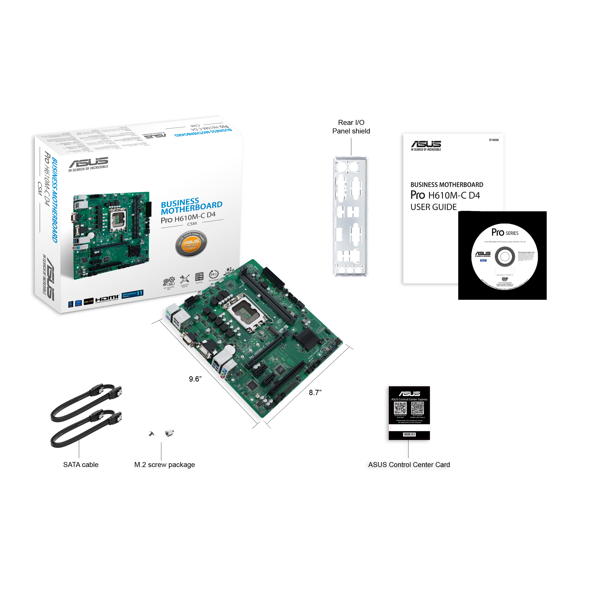 ASUS Pro H610M-C D4 ビジネスマザーボード メモリ付き Pro H610M-C D4-CSM｜マザーボード｜ASUS 日本