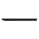 The black ASUS Zenbook 14 with the cover closed is shown from the right side.