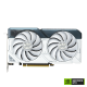 ASUS Dual GeForce RTX 4060 White Edition front view of the with black NVIDIA logo