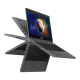 An angled front illustrated view of an ASUS ExpertBook BR1100F showing the keyboard at five different angles.