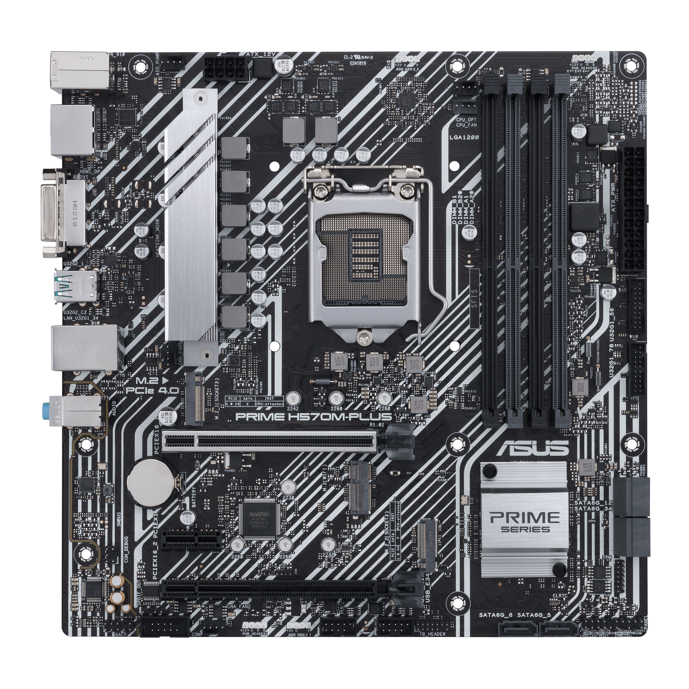ASUS Prime H570M-PLUS CSM LGA1200 (Intel 11th 10th Gen) MicroATX マザーボー