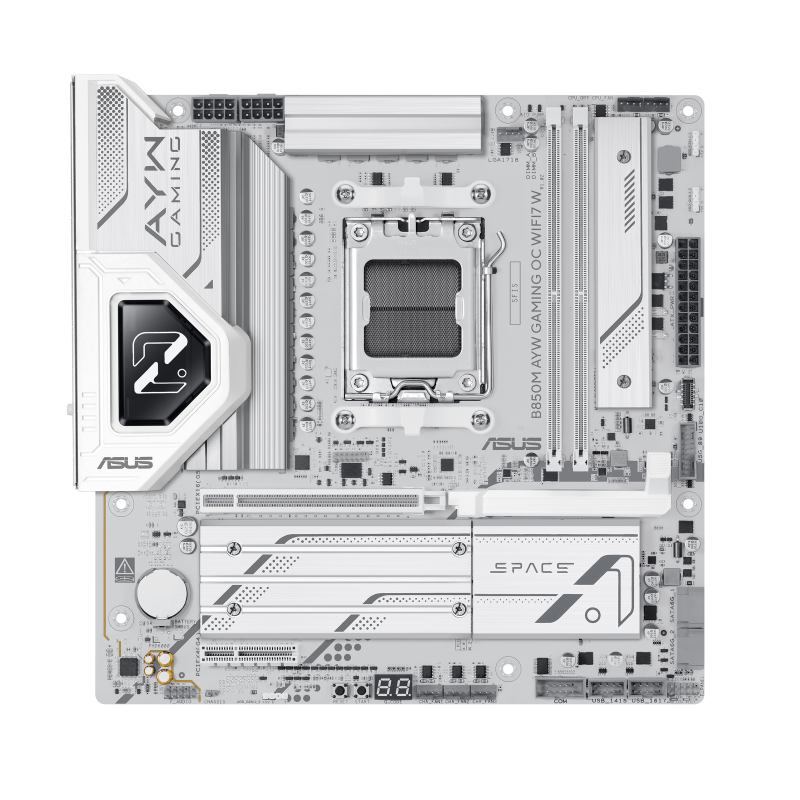 B850M AYW GAMING OC WIFI7 W front view
