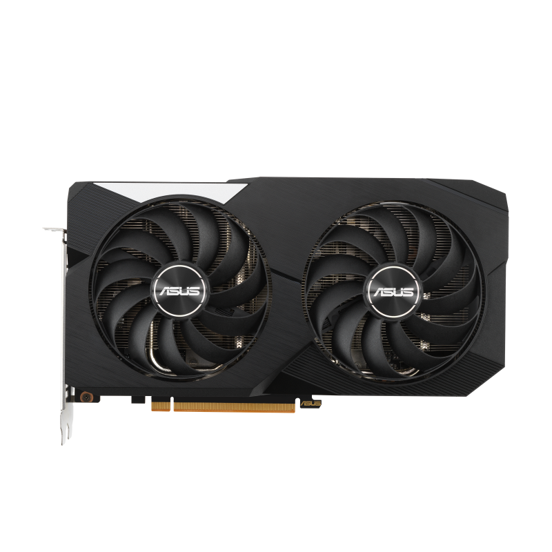 Dual Radeon RX 6600 XT OC Edition graphics card, front view 