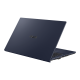 An angled rear view of an ASUS ExpertBook B1 showing the Star Black chassis