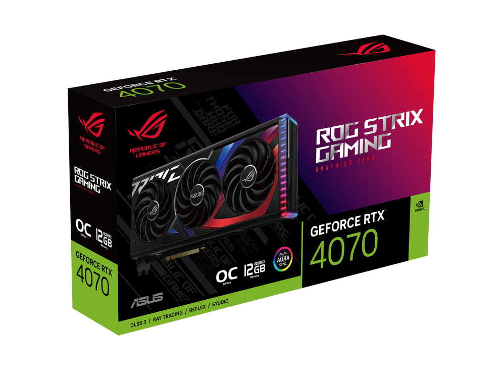 ROG Strix GeForce RTX 4070 OC edition packaging