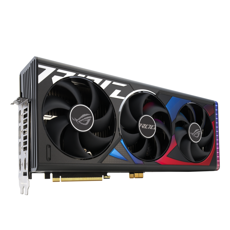 ROG Strix GeForce RTX 4070TI, hero shot from the front side 2