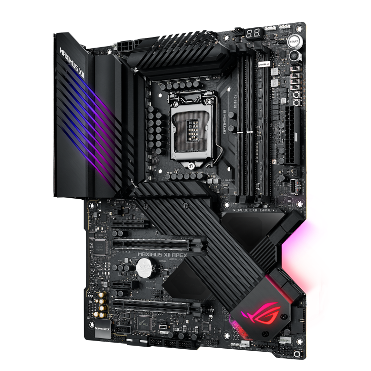 ROG MAXIMUS XII APEX angled view from right
