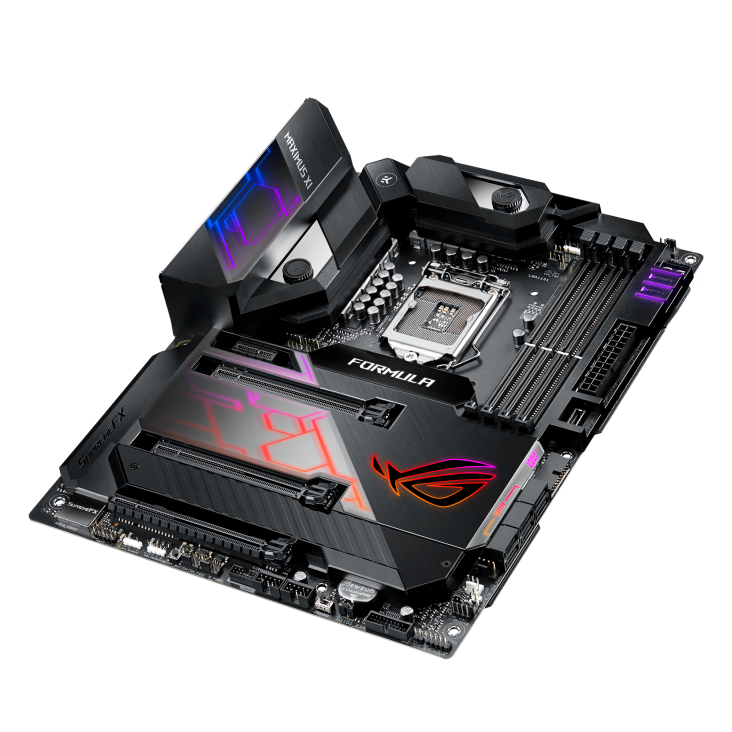 ROG MAXIMUS XI FORMULA top and angled view from right