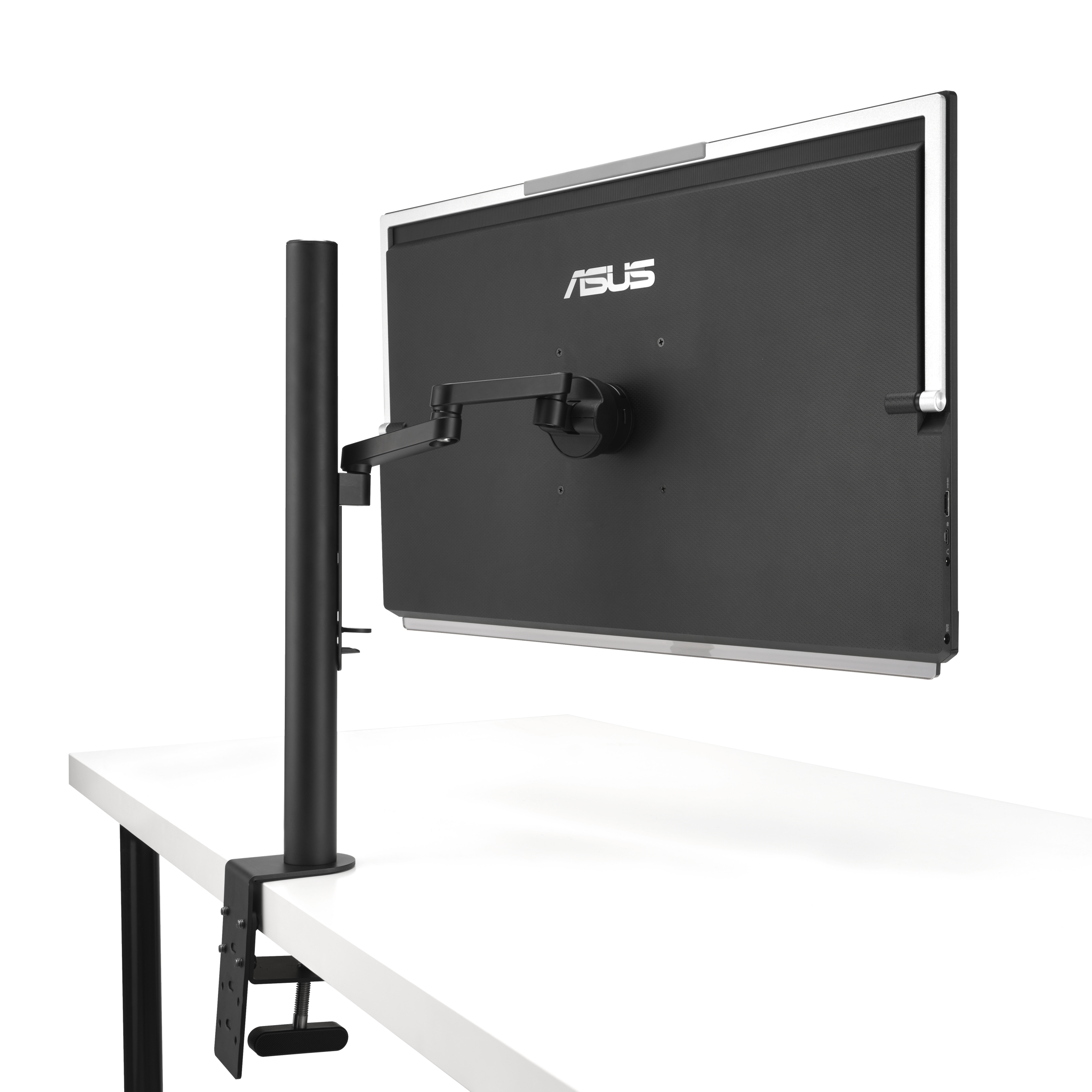 ASUS ZenScreen 24” 1080P Portable USB Monitor (MB249C) - FHD, IPS, Type-C,  Speaker, Multi-stand Design, Kickstand, C-clamp Arm, Partition Hook