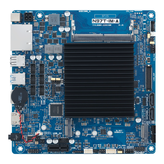 ASUS IoT N97T-IM-A Thin Mini-ITX SBC, slim board for space-limited industrial and edge AI use