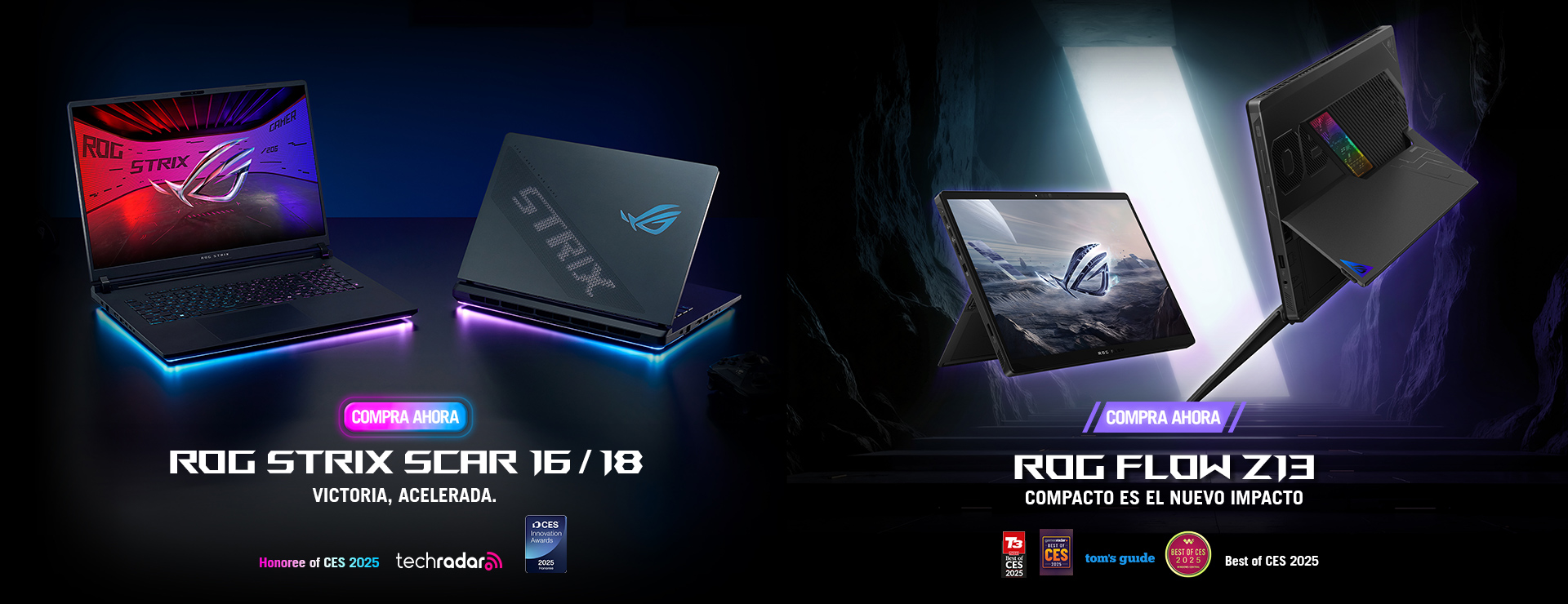 premios portátiles ROG Flow Z13 y SCAR 16/18