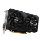 ASUS Dual GeForce GTX 1650 MINI 4GB GDDR6 graphics card, front angled view, showcasing the fans