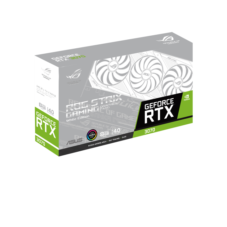 ROG-STRIX-RTX3070-8G-WHITE graphics card packaging