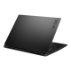 The TUF Gaming A14 gaming laptop opened to 180 degrees, with the TUF logo visible on the screen
