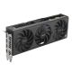 Angled top down view of the ASUS ProArt GeForce RTX 4070 SUPER graphics card hero angle