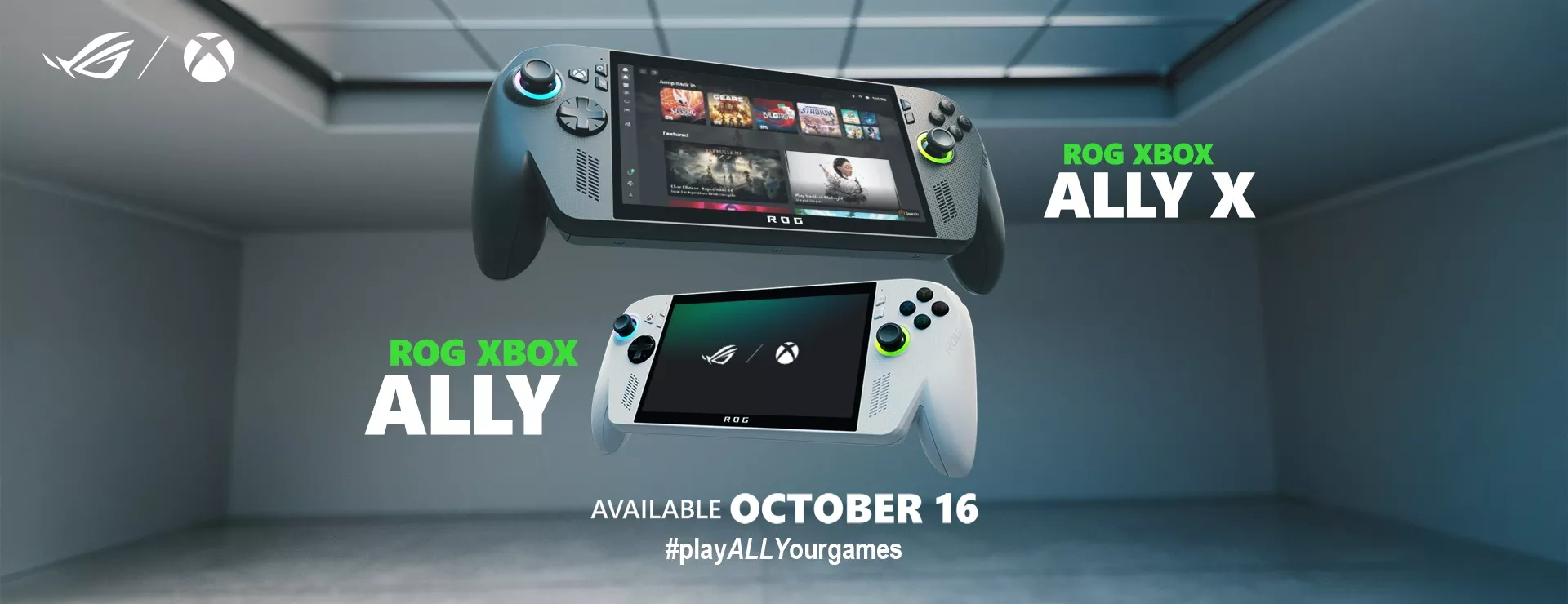 Two ROG Ally handheld gaming consoles with October 16 release date