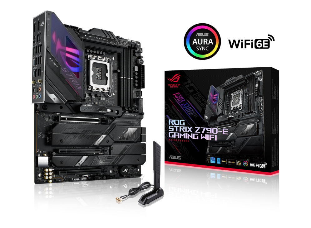ROG STRIX Z790-E GAMING WIFI with the box
