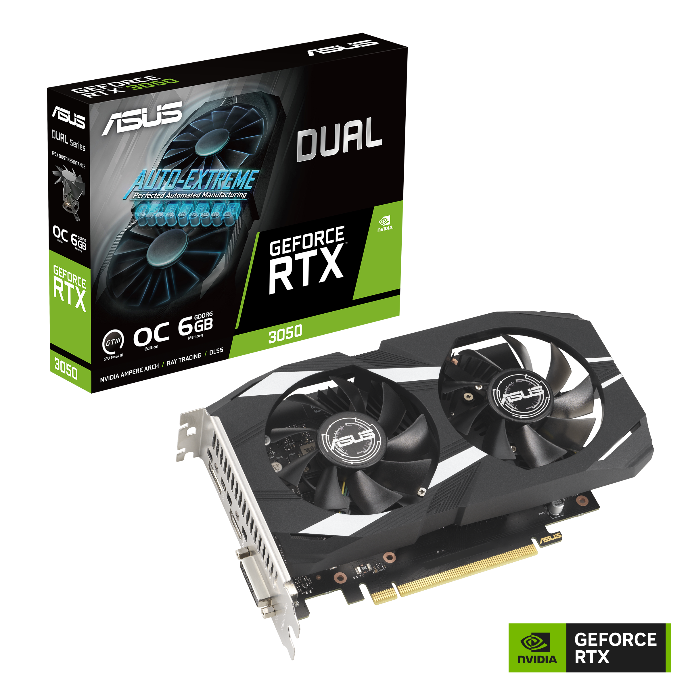 ASUS Dual GeForce RTX™ 3050 OC Edition 6GB GDDR6