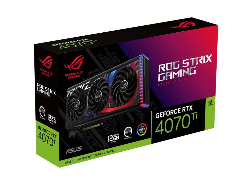 ROG Strix GeForce RTX 4070 Ti 12GB GDDR6X | Graphics Cards | ROG