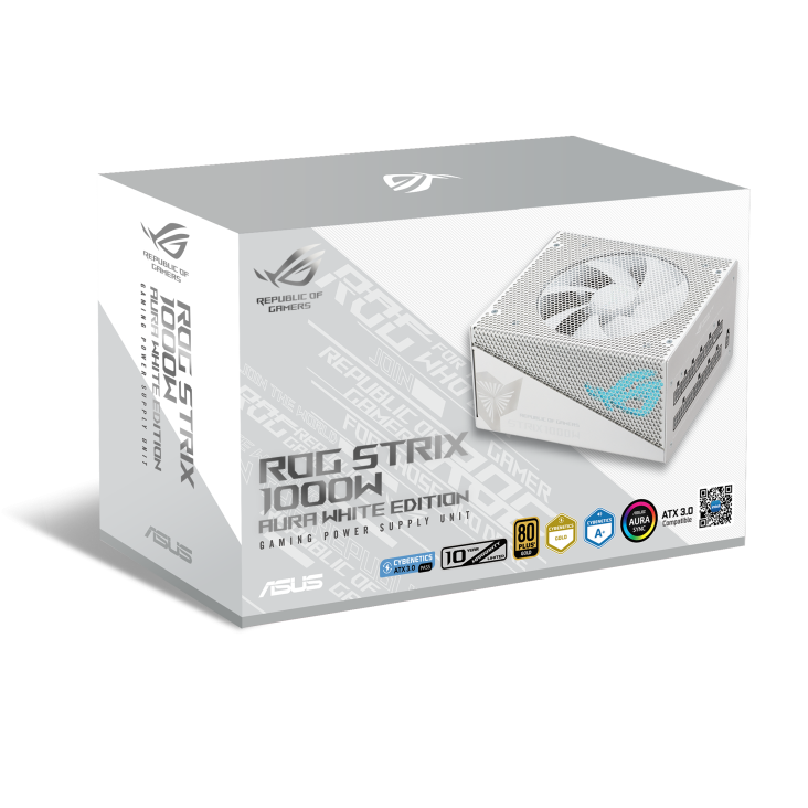 Colorbox of ROG Strix 1000W Gold Aura White Edition