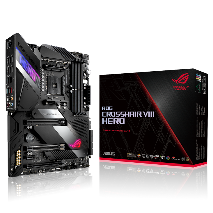 ROG Crosshair VIII Hero with the box