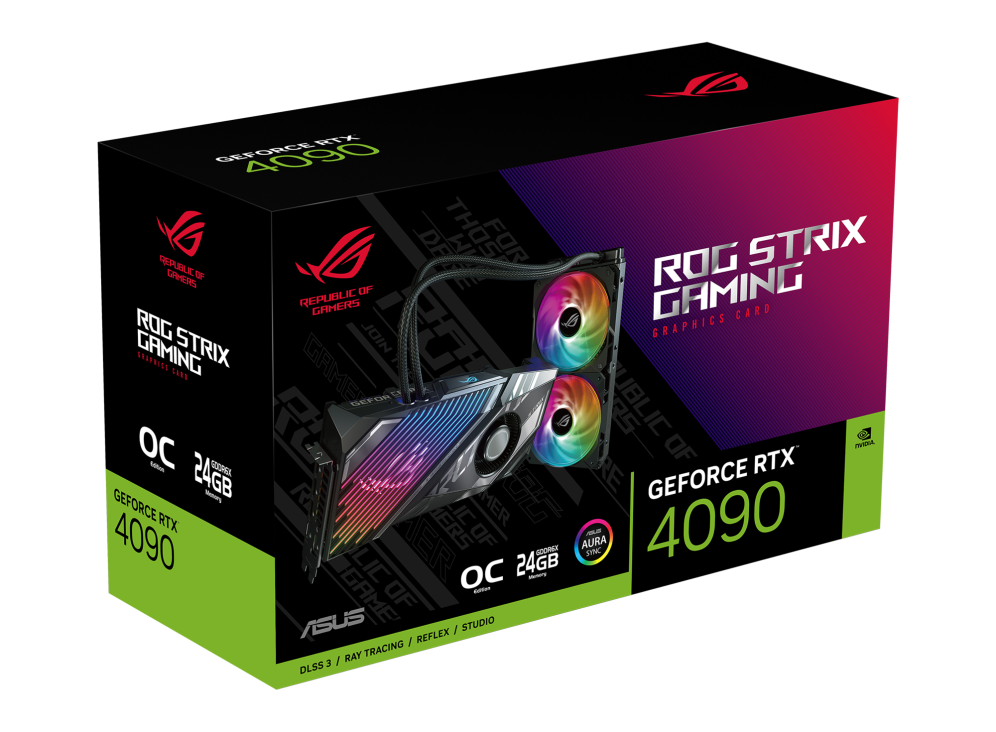 ROG Strix LC GeForce RTX 4090 OC edition packaging