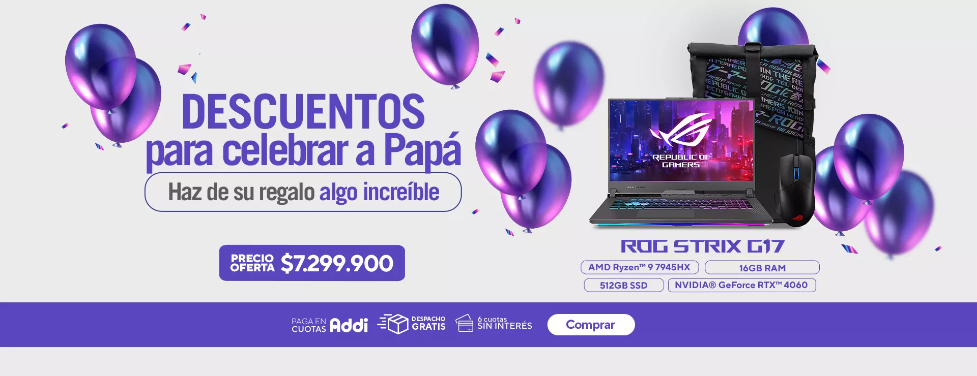 Dia del padre ASUS colombia strix g17
