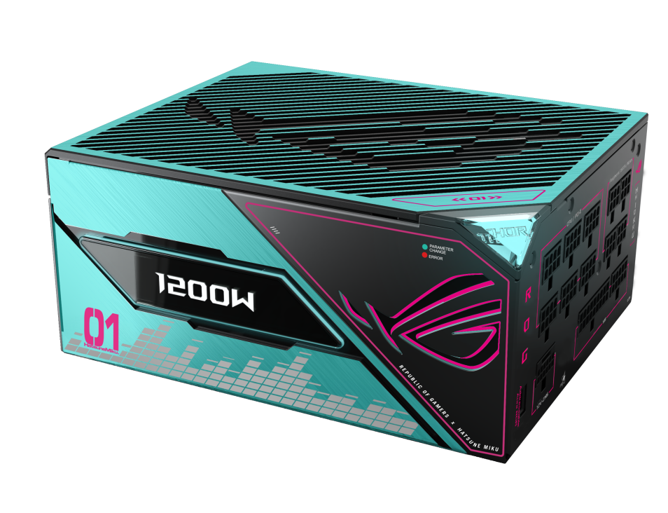 ROG Thor 1200W Platinum III Hatsune Miku Edition top-down angle