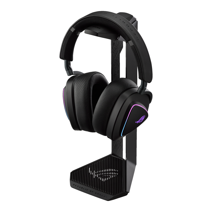 ROG Throne II Core_front view from left with headset