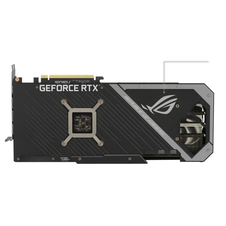 ROG-STRIX-RTX3060TI-8G-GAMING graphics card, rear view