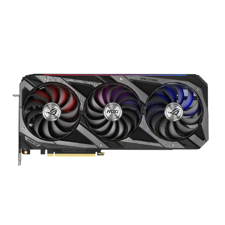 ROG-STRIX-RTX3080-O10G-GAMING graphics card, front view