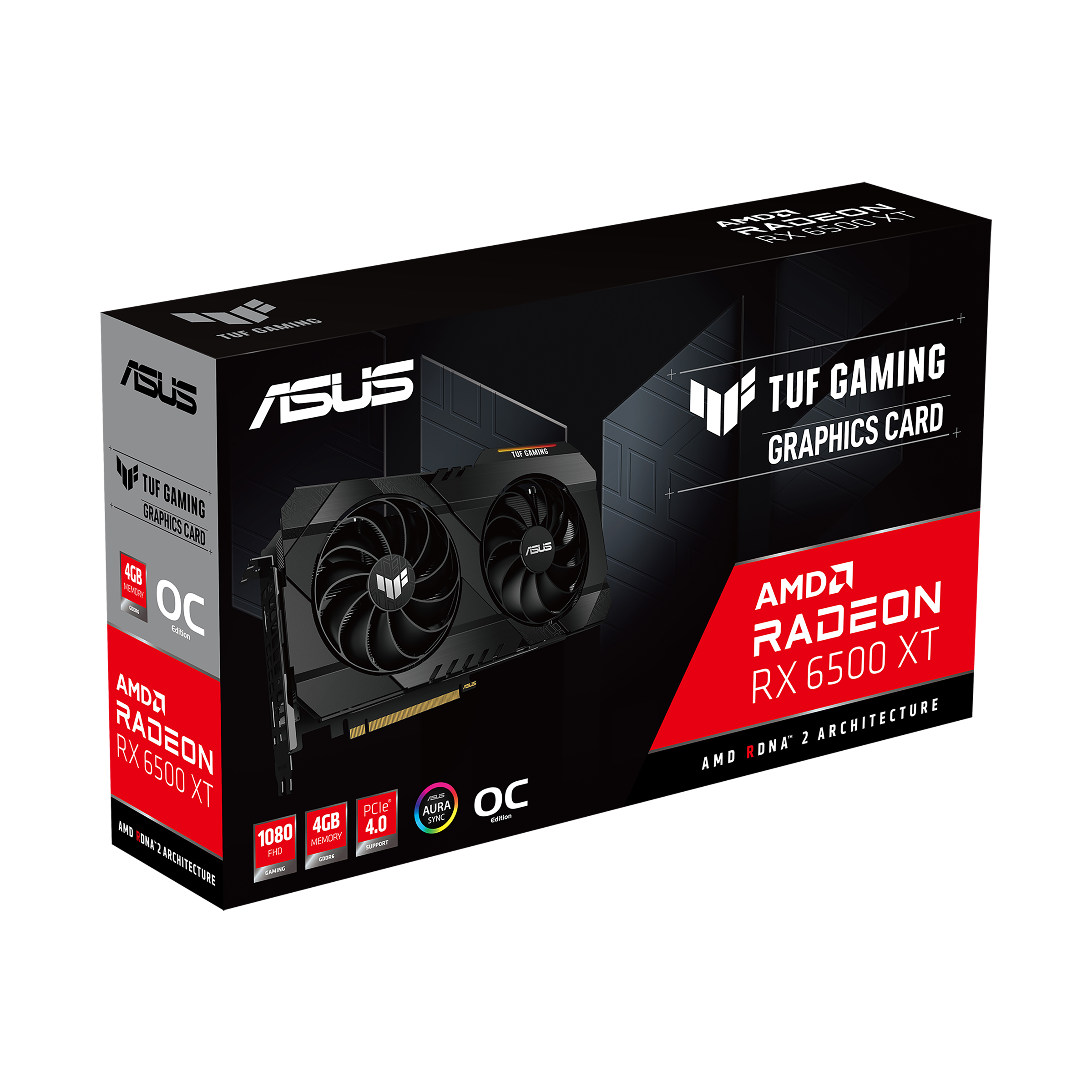 ASUS TUF Gaming Radeon™ RX 6500 XT OC Edition 4GB GDDR6 | Graphics