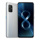 One Zenfone 8 angled view from back, tilting at 45 degrees and the other Zenfone 8 angled view from front