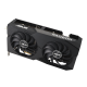 Angled forward view of the ASUS Radeon RX 6650 XT V2 OC Edition graphics card 