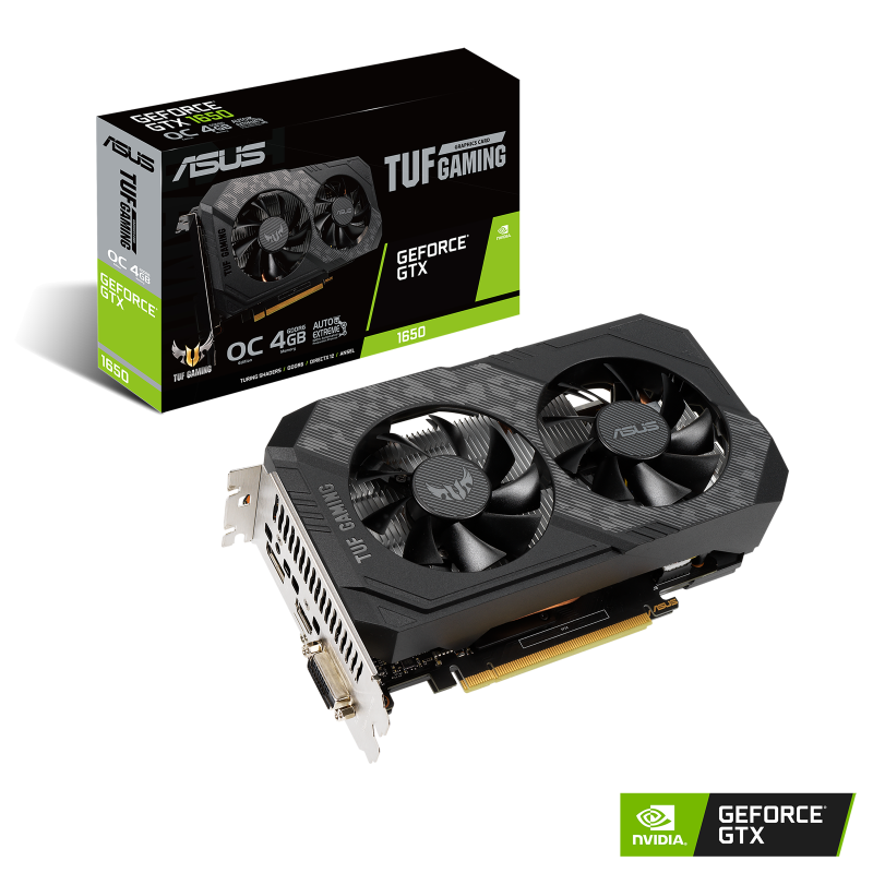 ASUS Phoenix GeForce GTX 1630 4GB packaging and graphics card with NVIDIA logo